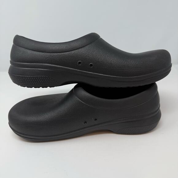 Crocs On the Clock Work Slip On Men's 8 Women's 10 Black Work Shoes Healthcare - Picture 7 of 10